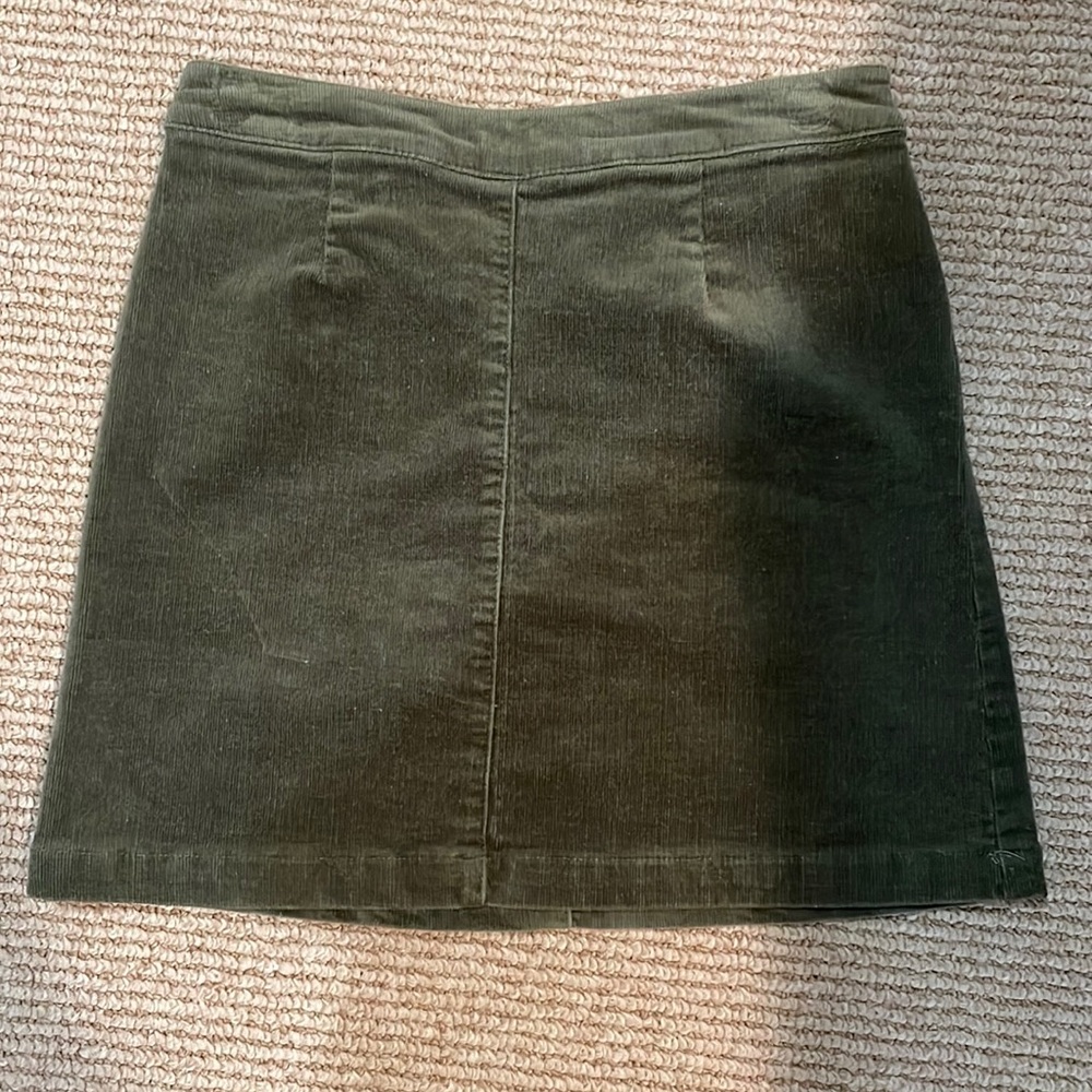 Green corduroy skirt
